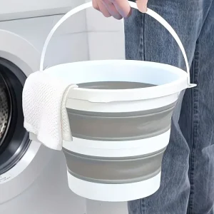 Portable Folding Bucket Durable Boiling Water Applicable Multi-Purpose Outdoor Fishing Travel Home Use 10L