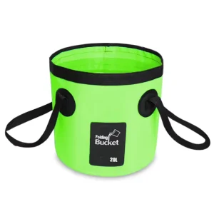 Portable Folding Fish Bucket PVC Geometric Pattern Multifunctional Foot Soaking Water Carrying Bag for Outdoor Camping