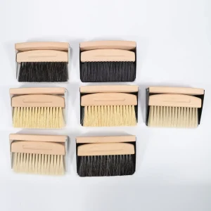 Portable Hand Broom and Metal Dustpan Set Small Dustpan and Brush Set with Wood Handle