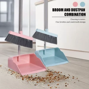 Portable Handheld Sturdy Plastic Eco Friendly Household Tools Compact Cleaning Kit Heavy Duty Broom and Dustpan Set