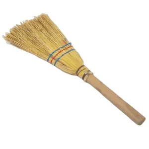 Portable Household Corn Broom with Wooden Handle Durable Dustpan Set Cleaning Tool