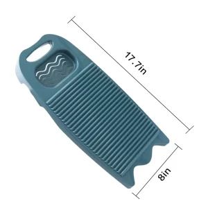 Portable Household Plastic Navy Blue Elongated Modern Scrub Board with Holder for Hand Wash Clothes
