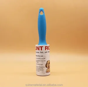 Portable Lint Roller with Plastic Handle Strong Sticky Pet Hair Remover for Clothes Easy Tear Refillable Dust Roller for Home