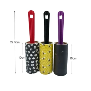 Portable Manual Household Cleaning Lint Brush and Sticky Paper Roller Dog Cat Pet Hair Remover for Clothes Linens