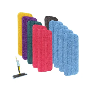 Portable Microfiber Flat Mop Head Refill Telescopic Woven Mop Parts for Floor Industrial Cleaning