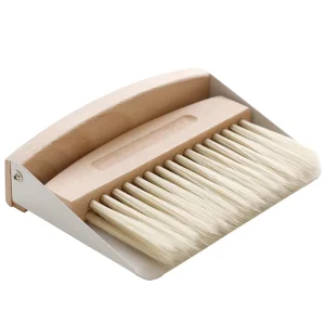 Portable Mini Dustpan and Brush Set Small Metal Dustpan and Hand Brush Combo Set for Desk Housekeeping Office Kitchen Pet Nest