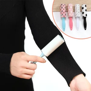 Portable Mini Plastic Lint Remover Roller Manual 30 Sheets Clothing Lint Remover with Tearable Feature