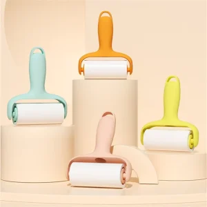 Portable Mini Sticky Lint Roller with Storage Box Reusable Sticky Brush Hair & Dust Removal Brush Pet Hair Remover Roller