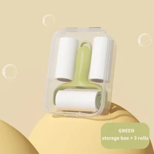 Portable Mini Sticky Lint Roller with Storage Box Reusable Sticky Brush Hair & Dust Removal Brush Pet Hair Remover Roller