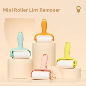 Portable Mini Sticky Lint Roller with Storage Box Reusable Sticky Brush Hair & Dust Removal Brush Pet Hair Remover Roller