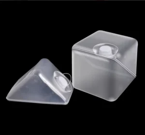 Portable Outdoor Camping Clear Folding Transparent Food Grade Plastic Bucket Bag With Tabs