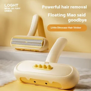Portable Pet Hair Remover Roller Double Sided Lint Remover for Dog Cat Fur with Cute Duck Shaped Design