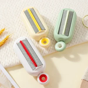 Portable Rotating Static Lint Brush Reusable Pet Hair Remover for Clothes Furniture Car No Battery Sticky Paper Required