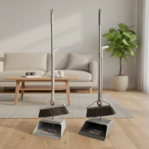 Portable Set of Sweeping and Cleaning Tools Bristles for Home Use Broom and Dustpan Combination Bathroom