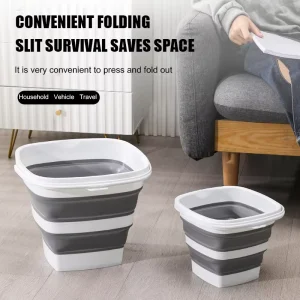 Portable Small Collapsible Bucket Fishing Camping Car Wash Garden Plastic Bucket Mop Cleaning Pail Foldable Bucket