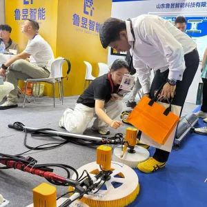 Portable Solar Cleaner Double Rotary Brush Solar Panel Cleaning Machine Telescopic Pole PV Cleaner for Home Rooftop Solar Farm