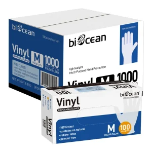 Powder Free M Textured Vinyl Clear Gloves Soft Household Cleaning Gloves