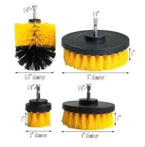 Power Scrubber Brush Set for Bathroom Cleaning Long Attached Drill Carpet Cleaning Removable Car Polishing Pad Kit Hand Style