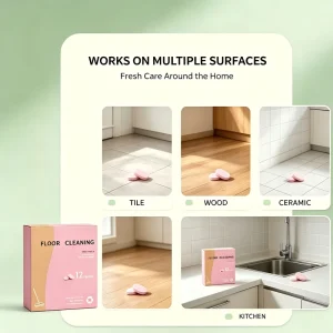 Powerful Decontamination for Wood Tile Marble Floors Fragrant Floor Cleaning Effervescent Tablets