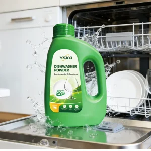 Powerful Stain Removing 99.9% Antibacterial 1kg Barrel Automatic Dishwasher Powder for Household Kitchen Daily Dishware Cleaning