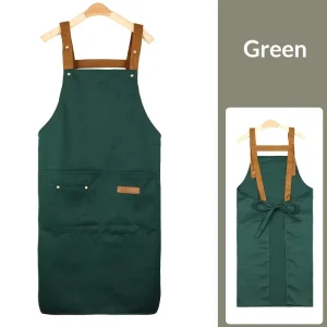 Practical Apron with Pocket Adjustable Straps Durable for Work Daily Activities and Professional Wear