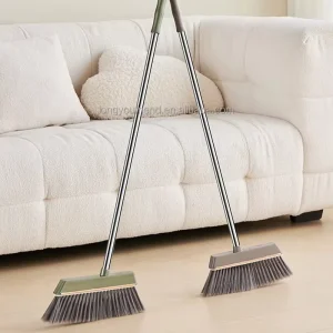 Premium 2 in 1 Steel Broomstick with PP Broom Head Soft Bristles Dustpan Combo Set Household Sweeping Goods Broom Manufacturer