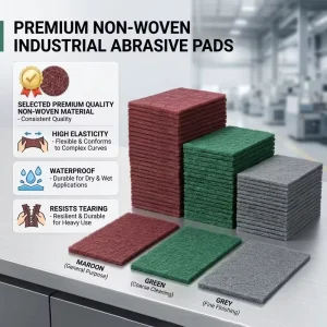 Premium 9x11Inch Industrial Abrasive Scrubbing Sponge Tampon a Récurer Scourer Pad for Surface Prep