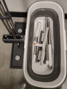 Premium Home Cleaning Kit Stainless Steel Mop Eco Friendly Foldable Cleaning Bucket and 2 in 1 Glass Cleaner with Scraper