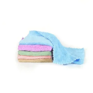 Premium Knitted Coral Microfiber Dishcloths Rectangle Quick Dry Kitchen Cleaning Towels
