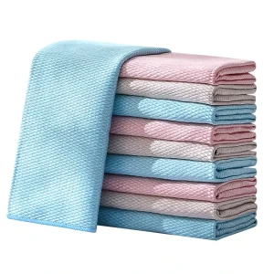 Premium Microfiber Cleaning Cloth Lint Free Micro Fiber Cleaning Dish Towels for House Kitchen Car Glass Window Microfiber Towel