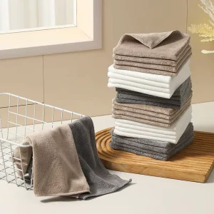 Premium Microfiber Weft Towels Highly Absorbent Quick Drying Lightweight Reusable Car Cleaning Rags for Kitchen Gym Shower Use