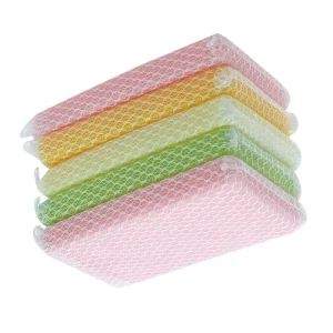 Premium Multicolor Non Scratch Mesh Reusable Durable Scouring Sponge Pad for Cleaning