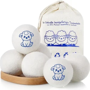 Premium Organic New Zealand Wool Dryer Balls Sheep Felt Tumble for Dryer Ball White Laundry Discs