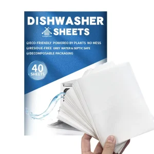 Premium Plant Based Dishwashing Detergent Sheets Powerful Stain Removal For Home Use Eco Friendly Dishwasher Sheets