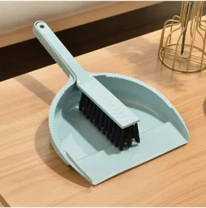 Premium Small Dustpan Brush Set Hang Hole Design Ergonomic Handle Easy Storage Red Plastic 2 Piece Kit Bathroom Waterproof Home