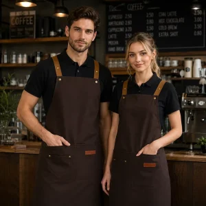 Premium Waterproof Work Apron with Adjustable Cross Back Straps for Men and Women