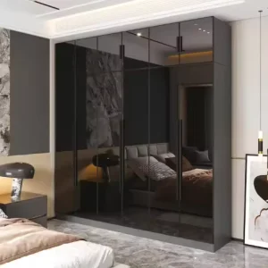 Price Custom Modern Hotel Bedroom Furniture Wooden Glass Door Swing Wardrobe Cabinets