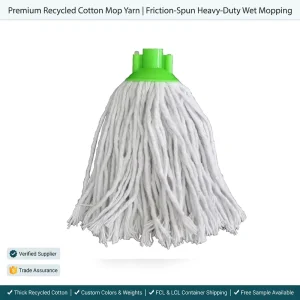 Price Custom Weight Color Recycled Cotton Mop Head Cut End Daily Household Wet Floor Cleaning Mop Refill