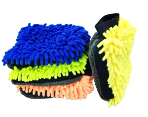 Price Double Face Microfiber Chenille Wash Mitt Multifunctional Car Home Cleaning Glove Support Custom Color Package