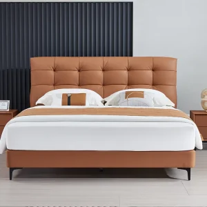 Price Modern Leather Sleep Bed Set King Size Adjustable Upholstered Soft Reclining Headboard Queen Bed Eco Friendly