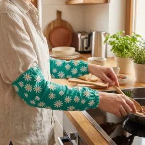Printed Cotton Waterproof Comfortable Kitchen Baking Forearm Cover Oversleeve