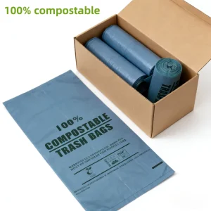 Printed PLA Compostable Drawstring Courier Bag Plastic Free Recycled Packaging Waterproof Clothing Post Mailer