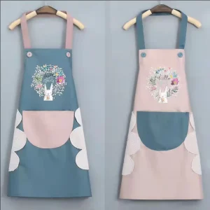 Printed PVC Waterproof Sleeveless Apron Custom Graphic Small Batch Women’s Home Cute Kitchen Waist Logo Can Be Wiped