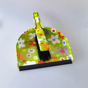 Printing Dustpan and Brush Set Small Hand Water Transfer Printing Broom with Dustpan