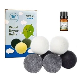 Private Label 100% New Zealand Organic Wool Reusable Dryer Balls for Laundry Washing Machine Smell Removing Dehumidifying
