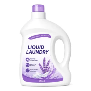Private Label Eco Friendly Liquid Laundry Detergent High Efficiency Stain Remover Deep Cleaning Long Lasting Lavender