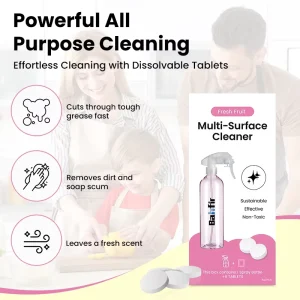 Private Label Eco Friendly Safe Non Toxic Multipurpose Effervescent Cleaning Tablets Quick Dissolve Home Deodorizing Plant Based