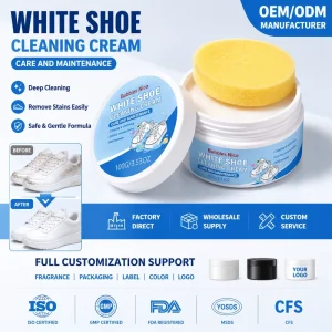 Private Label Shoe Cleaning Paste Quickly Removes Stains Dirt Suitable for Leather Canvas Mesh Shoes Mild Formula OEM Custom