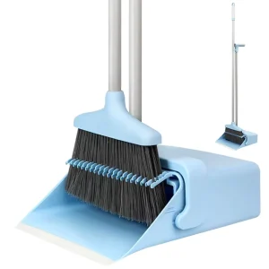 Professional 120cm Aluminum Dustpan and Brush Set Home Cleaning Tool with Durable Handle Bristle for Garden Use