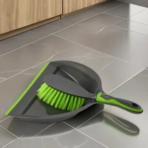 Professional Broom And Dustpan Cleaning Set With Strong Handle And Wide Dustpan For Indoor And Outdoor Use
